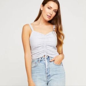 Gentle Fawn Monroe Tank Top Texture Jacquard Stripe Cottagecore Women's M NWT